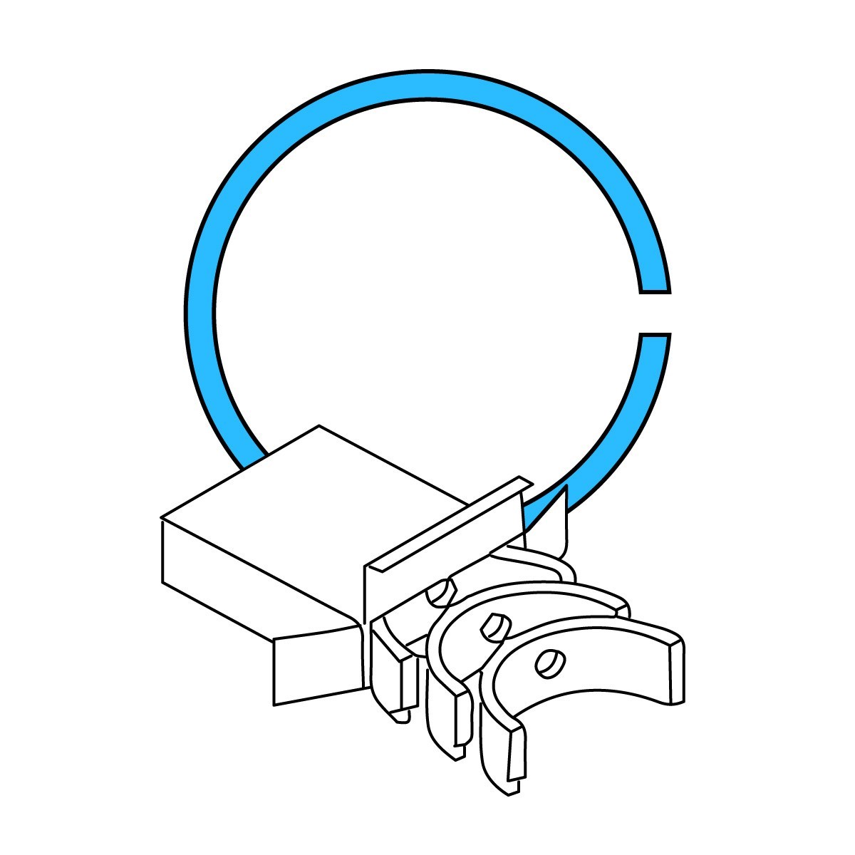 SINGLE PISTON RING SET MERCEDES 240/300 Ø90,9